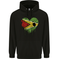 Love Guyana Flag Guyanese Day Football Mens 80% Cotton Hoodie Black