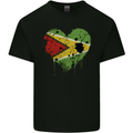 Love Guyana Flag Guyanese Day Football Mens Cotton T-Shirt Tee Top Black