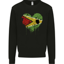Love Guyana Flag Guyanese Day Football Mens Sweatshirt Jumper Black