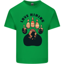 Love Hiking Bear Paw Trekking Hike Outdoors Mens Cotton T-Shirt Tee Top Irish Green