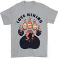 Love Hiking Bear Paw Trekking Hike Outdoors Mens T-Shirt 100% Cotton Sports Grey