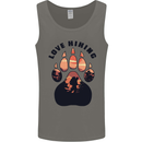 Love Hiking Bear Paw Trekking Hike Outdoors Mens Vest Tank Top Charcoal