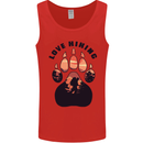 Love Hiking Bear Paw Trekking Hike Outdoors Mens Vest Tank Top Red