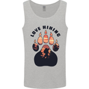 Love Hiking Bear Paw Trekking Hike Outdoors Mens Vest Tank Top Sports Grey