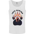 Love Hiking Bear Paw Trekking Hike Outdoors Mens Vest Tank Top White