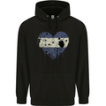 Love Honduras Flag Honduran Day Football Childrens Kids Hoodie Black