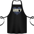 Love Honduras Flag Honduran Day Football Cotton Apron 100% Organic Black
