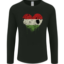 Love Hungary Flag Hungarian Day Football Mens Long Sleeve T-Shirt Black