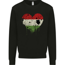 Love Hungary Flag Hungarian Day Football Mens Sweatshirt Jumper Black