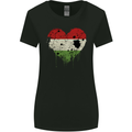 Love Hungary Flag Hungarian Day Football Womens Wider Cut T-Shirt Black
