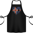 Love Iceland Flag Icelander Day Football Cotton Apron 100% Organic Black