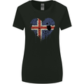 Love Iceland Flag Icelander Day Football Womens Wider Cut T-Shirt Black