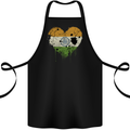 Love India Flag Indian Day Football Cotton Apron 100% Organic Black