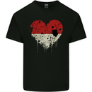 Love Indonesia Flag Indonesian Day Football Kids T-Shirt Childrens Black