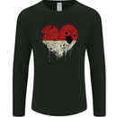 Love Indonesia Flag Indonesian Day Football Mens Long Sleeve T-Shirt Black
