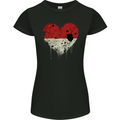 Love Indonesia Flag Indonesian Day Football Womens Petite Cut T-Shirt Black
