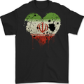 Love Iran Flag Iranian Day Football Mens Gildan Cotton T-Shirt Black