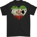 Love Iran Flag Iranian Day Football Mens Gildan Cotton T-Shirt Black