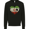 Love Iran Flag Iranian Day Football Mens Sweatshirt Jumper Black