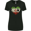 Love Iran Flag Iranian Day Football Womens Wider Cut T-Shirt Black