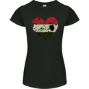 Love Iraq Flag Iraqi Day Football Womens Petite Cut T-Shirt Black