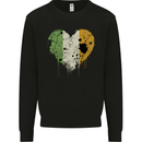 Love Ireland Flag Irish St Patricks Day Football Mens Sweatshirt Jumper Black