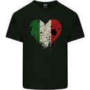 Love Italy Flag Italians Day Football Rugby Kids T-Shirt Childrens Black
