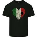 Love Italy Flag Italians Day Football Rugby Mens Cotton T-Shirt Tee Top Black