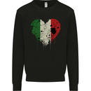 Love Italy Flag Italians Day Football Rugby Mens Sweatshirt Jumper Black