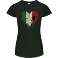 Love Italy Flag Italians Day Football Rugby Womens Petite Cut T-Shirt Black