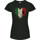 Love Italy Flag Italians Day Football Rugby Womens Petite Cut T-Shirt Black