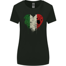 Love Italy Flag Italians Day Football Rugby Womens Wider Cut T-Shirt Black