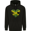Love Jamaican Flag Jamaica Day Football Childrens Kids Hoodie Black