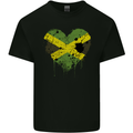 Love Jamaican Flag Jamaica Day Football Kids T-Shirt Childrens Black