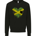 Love Jamaican Flag Jamaica Day Football Mens Sweatshirt Jumper Black