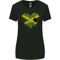 Love Jamaican Flag Jamaica Day Football Womens Wider Cut T-Shirt Black