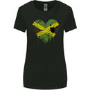 Love Jamaican Flag Jamaica Day Football Womens Wider Cut T-Shirt Black