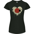 Love Japan Flag Japanese Day Football Womens Petite Cut T-Shirt Black