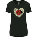 Love Japan Flag Japanese Day Football Womens Wider Cut T-Shirt Black