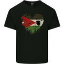 Love Jordan Flag Jordanian Day Football Kids T-Shirt Childrens Black