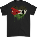 Love Jordan Flag Jordanian Day Football Mens Gildan Cotton T-Shirt Black