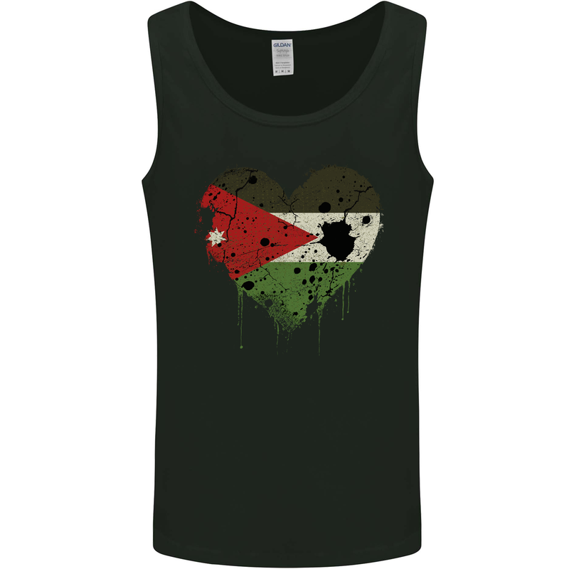 Love Jordan Flag Jordanian Day Football Mens Vest Tank Top Black