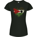 Love Jordan Flag Jordanian Day Football Womens Petite Cut T-Shirt Black