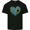 Love Kazakhstan Flag Kazakh Day Football Kids T-Shirt Childrens Black