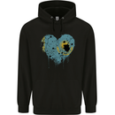 Love Kazakhstan Flag Kazakh Day Football Mens 80% Cotton Hoodie Black