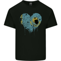 Love Kazakhstan Flag Kazakh Day Football Mens Cotton T-Shirt Tee Top Black