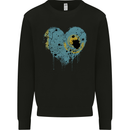 Love Kazakhstan Flag Kazakh Day Football Mens Sweatshirt Jumper Black