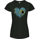 Love Kazakhstan Flag Kazakh Day Football Womens Petite Cut T-Shirt Black