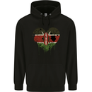 Love Kenya Flag Kenyan Day Football Mens 80% Cotton Hoodie Black