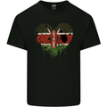 Love Kenya Flag Kenyan Day Football Mens Cotton T-Shirt Tee Top Black